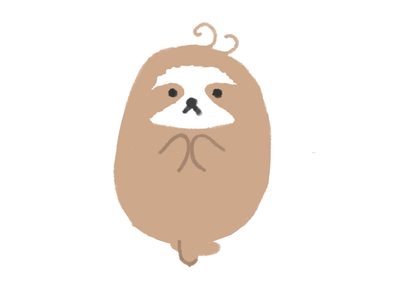 ヨガをするナマケモノ