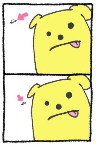 【2コマ漫画】気付かないINU