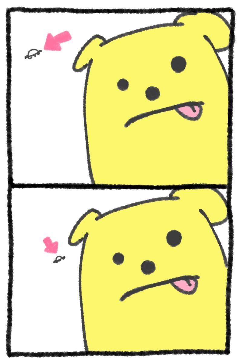 【2コマ漫画】気付かないINU