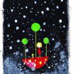 Adrift in a Starry Dream: Exploring a Whimsical Acrylic Painting